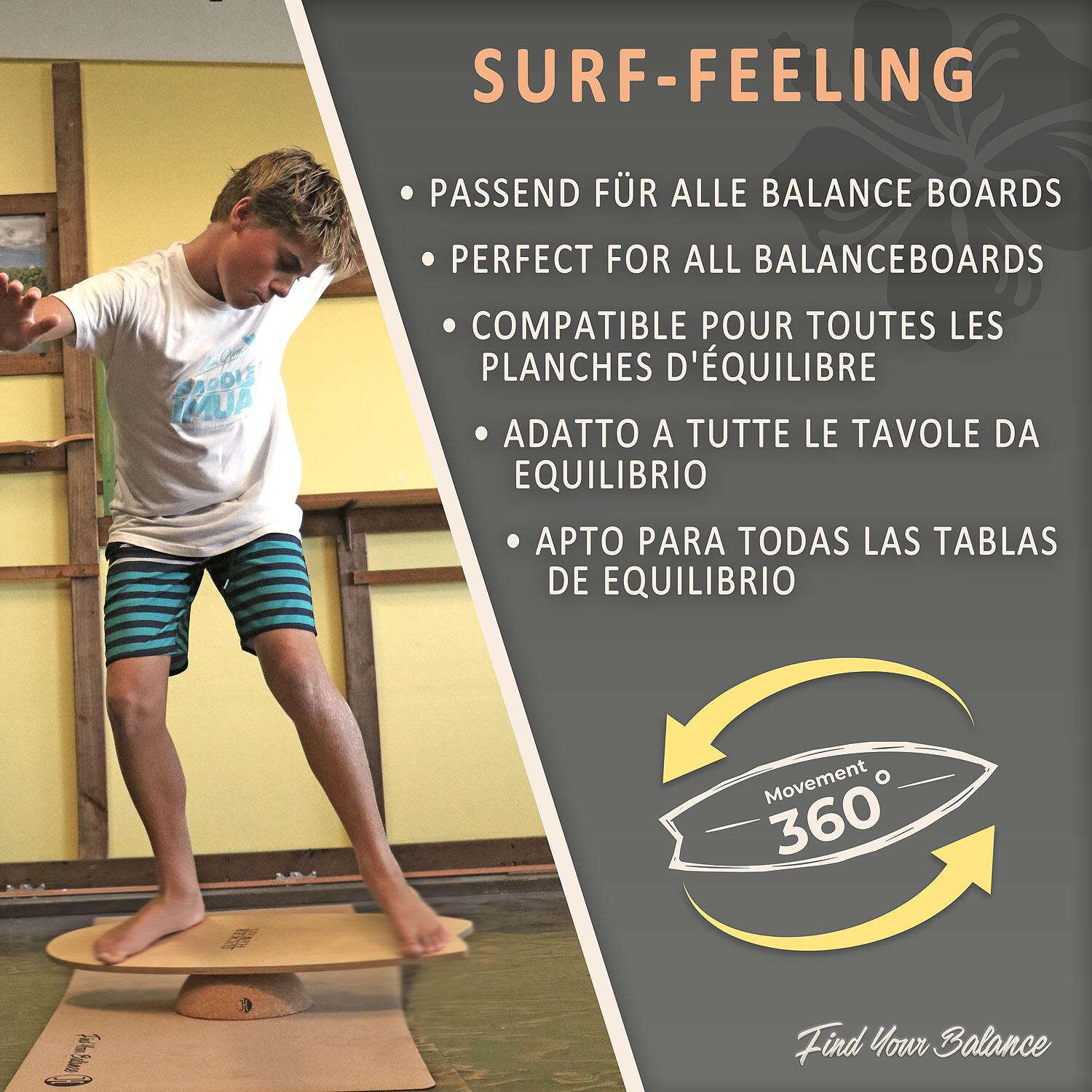 Plank Ball - Korkhalbkugel für alle Balanceboards 3/6