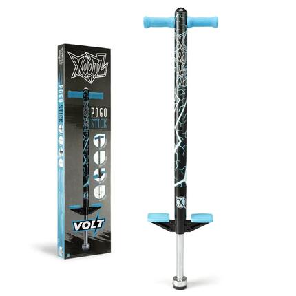 Xootz Pogo Stick, Volt Design for Kids, Soft Handlebars, Black/Blue