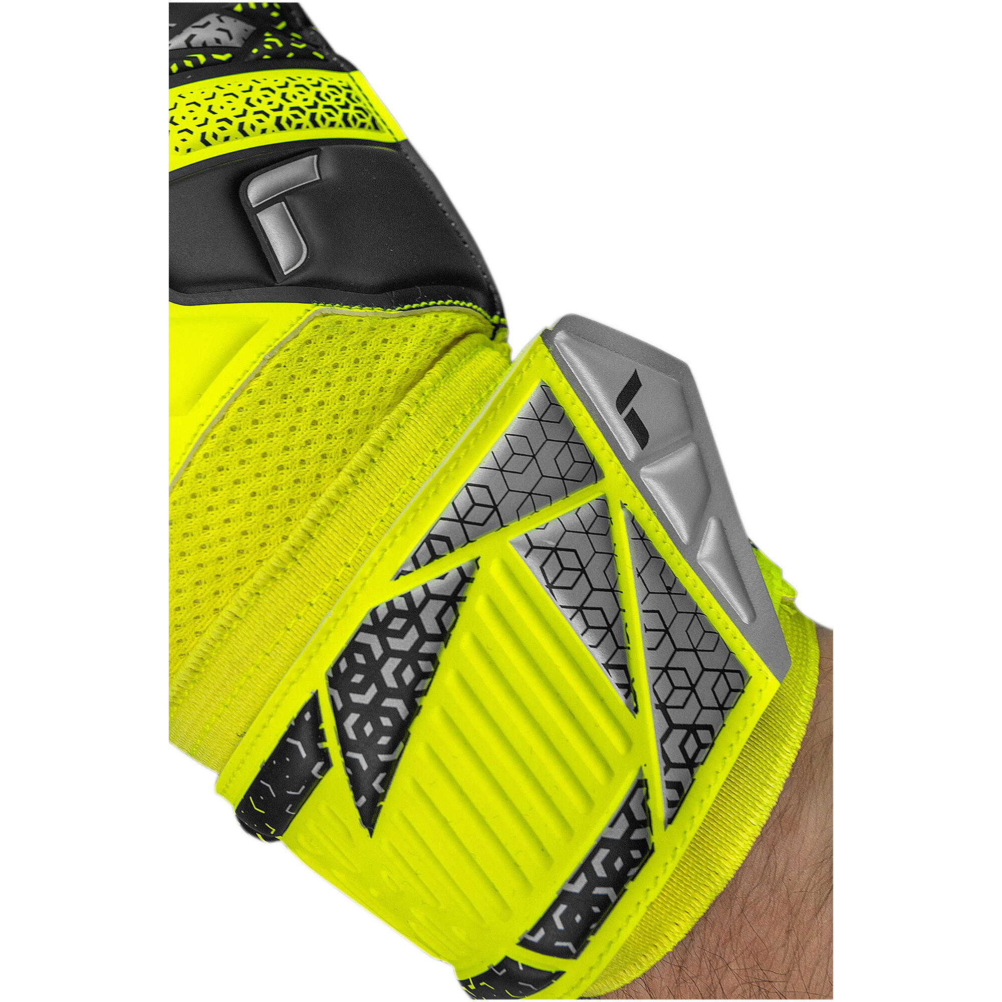 Guantes de portero Reusch Attrakt Solid - Velcro, espuma resistente. 7/7