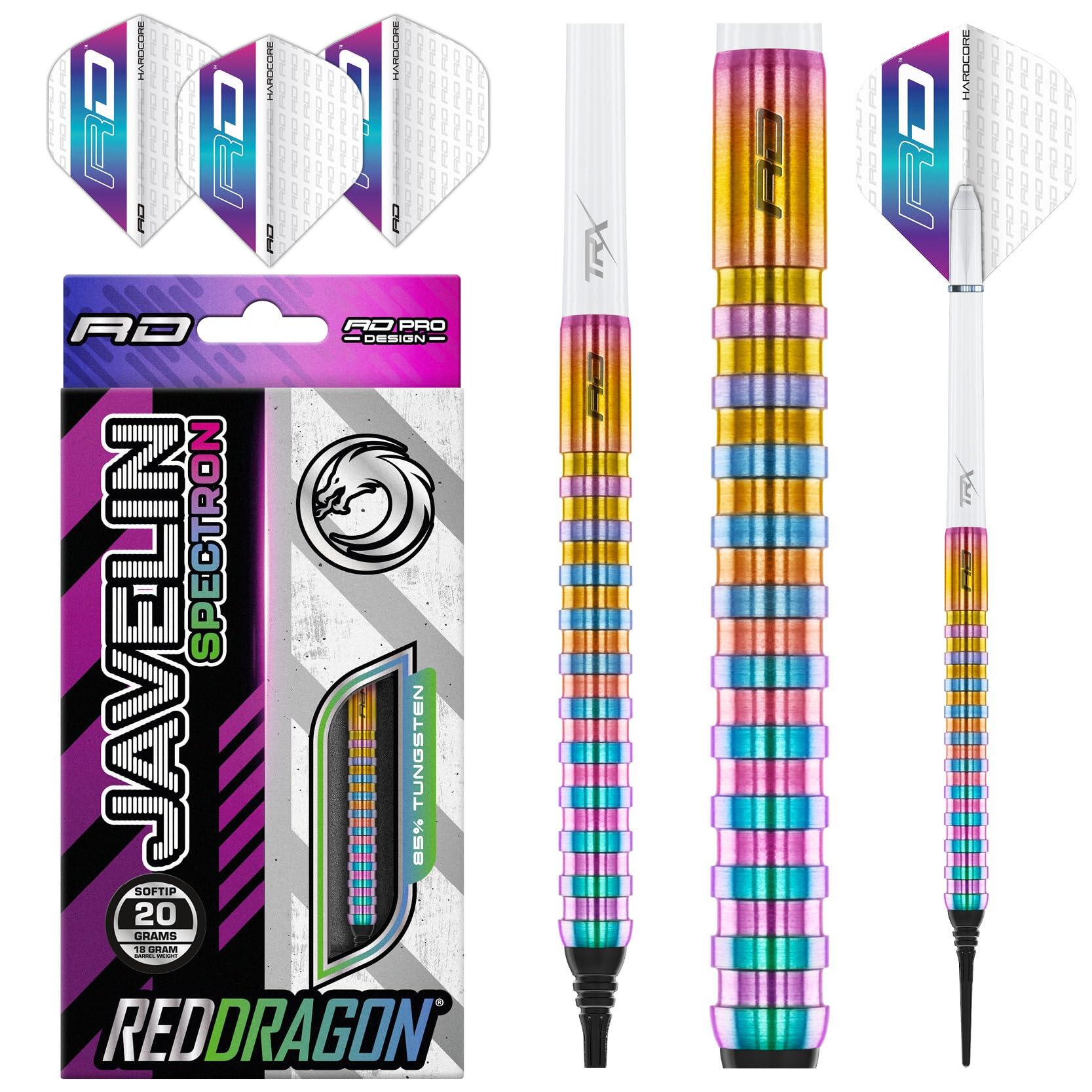 Javelin Spectron 18 Gram Softip Premium Tungsten Darts Set with Flights & Stems 1/6