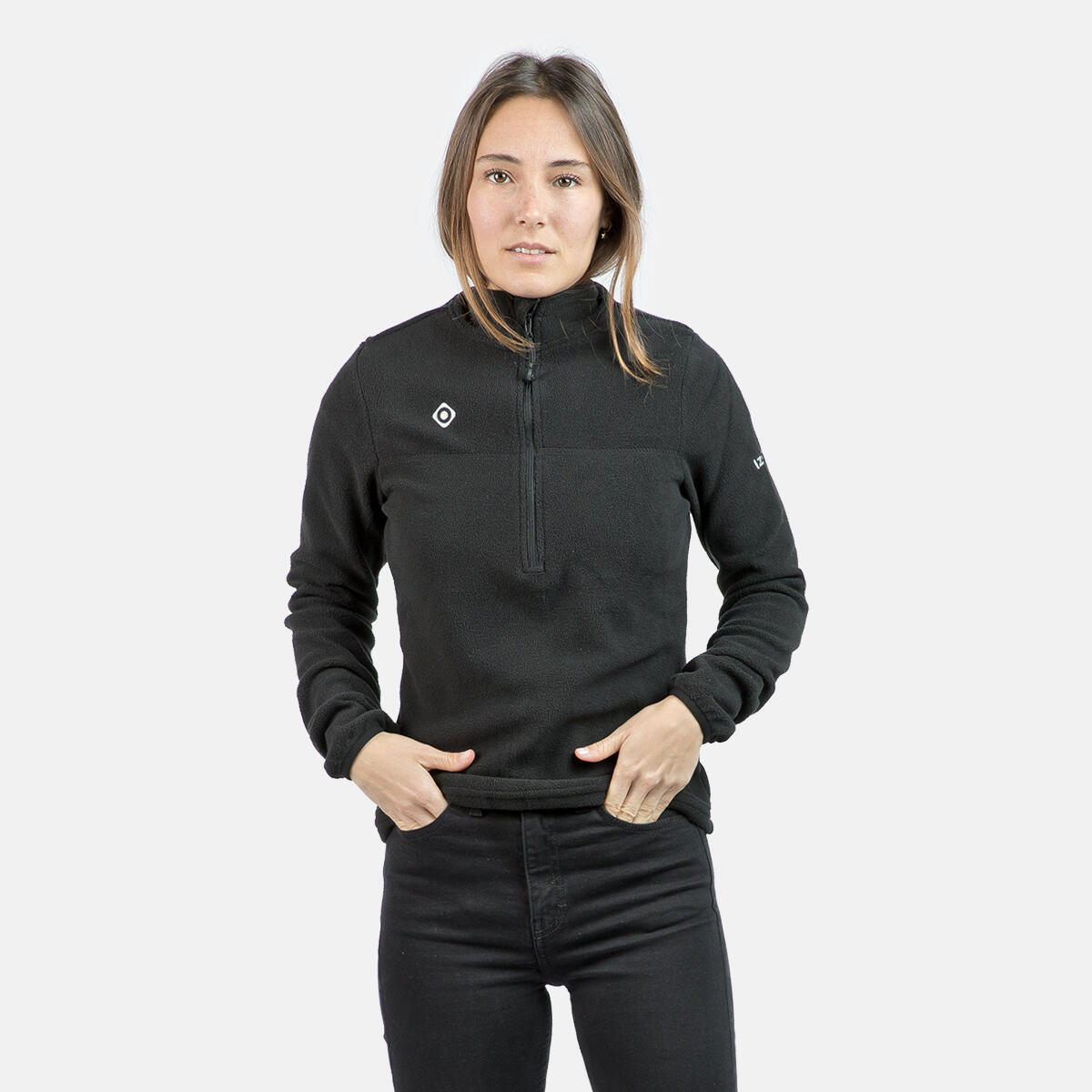 Doublure polaire de sport demi - zip SUTTON W pour femme par Izas , améliorez 4/5