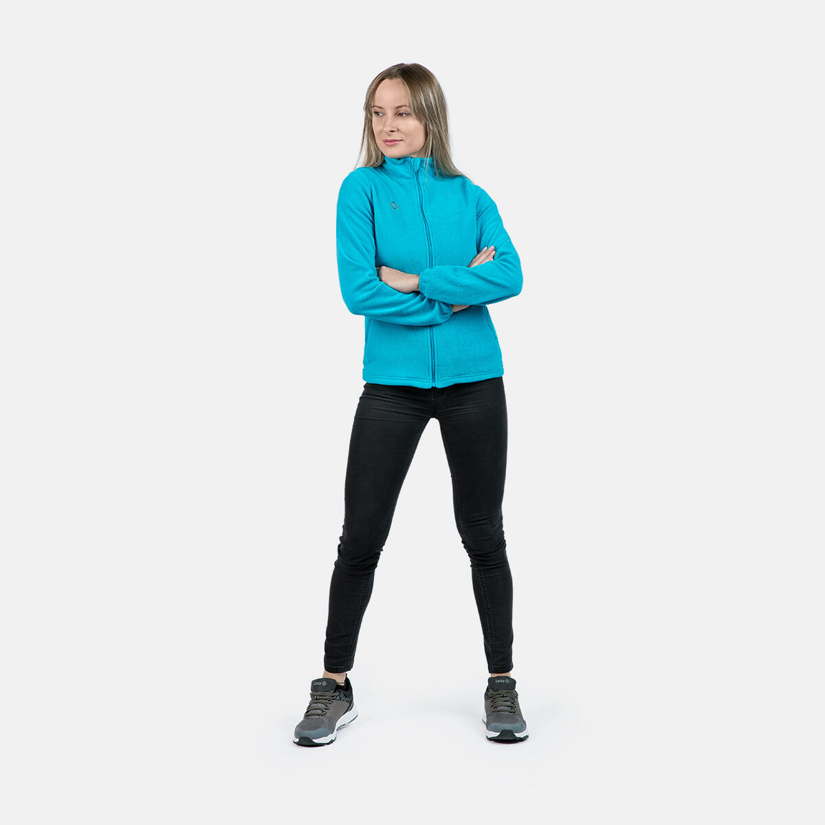 Dámská sportovní fleecová mikina PADRU W Izas na zip 2/5