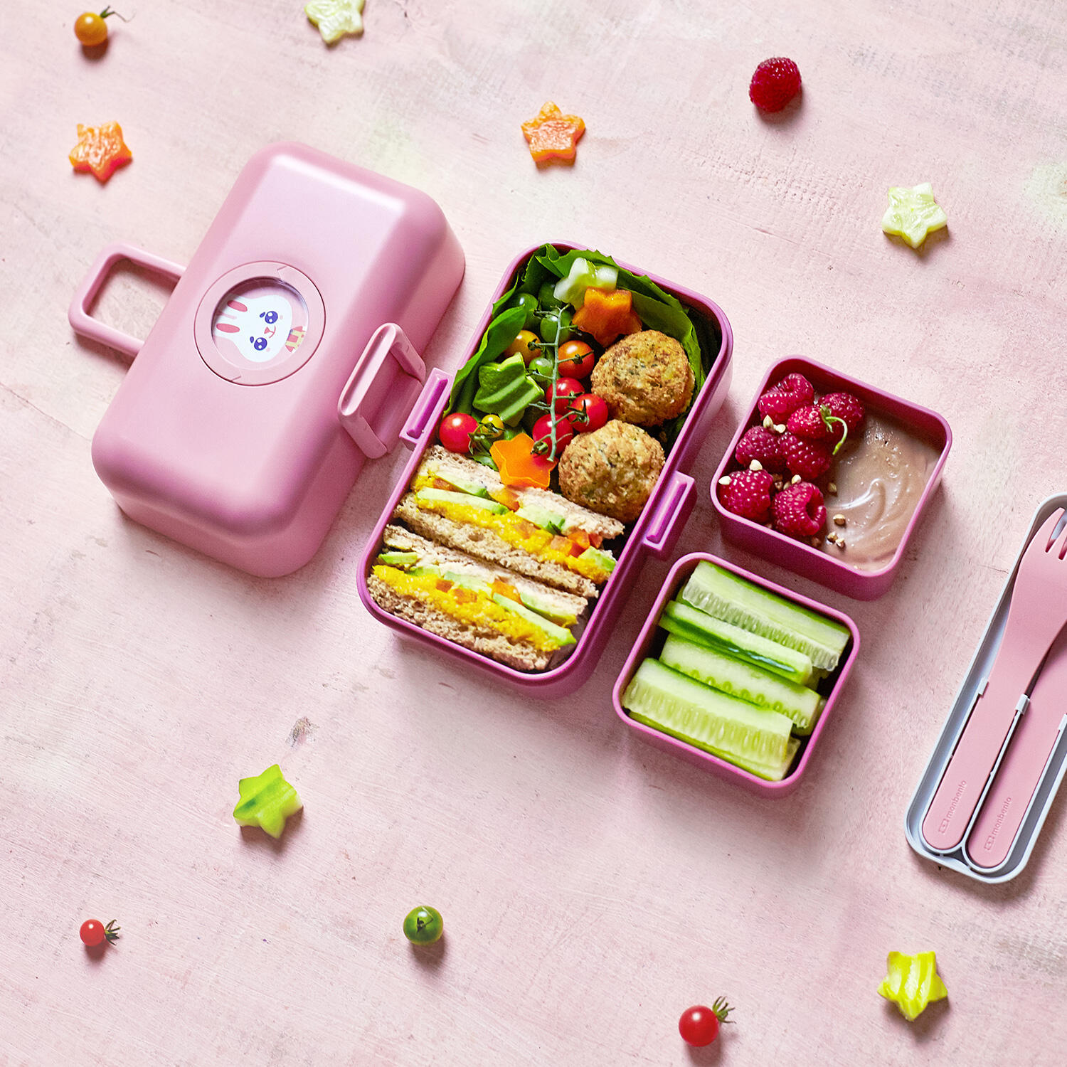 Boite repas/goûter à compartiments 800ml|Enfants|Ecole, pique-nique|Tresor 5/6