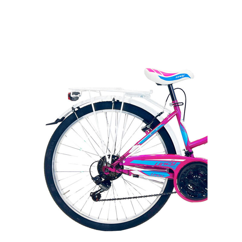 Bicicletă pentru fete Canellini LINCY 26" - Fucsia/Bleu