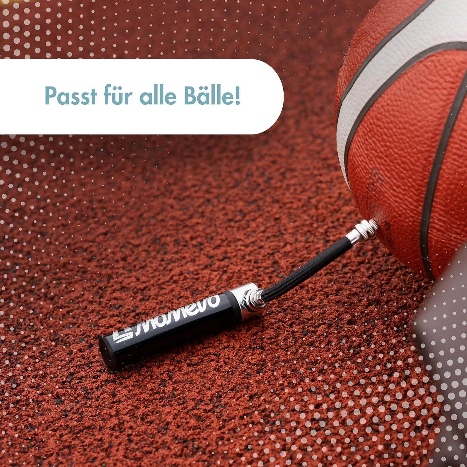 Mini Ballpumpe mit flexiblem Schlauch für Fußball Basketball Volleyball, ... 4/6