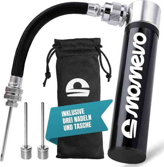 Mini Ballpumpe mit flexiblem Schlauch für Fußball Basketball Volleyball, ...