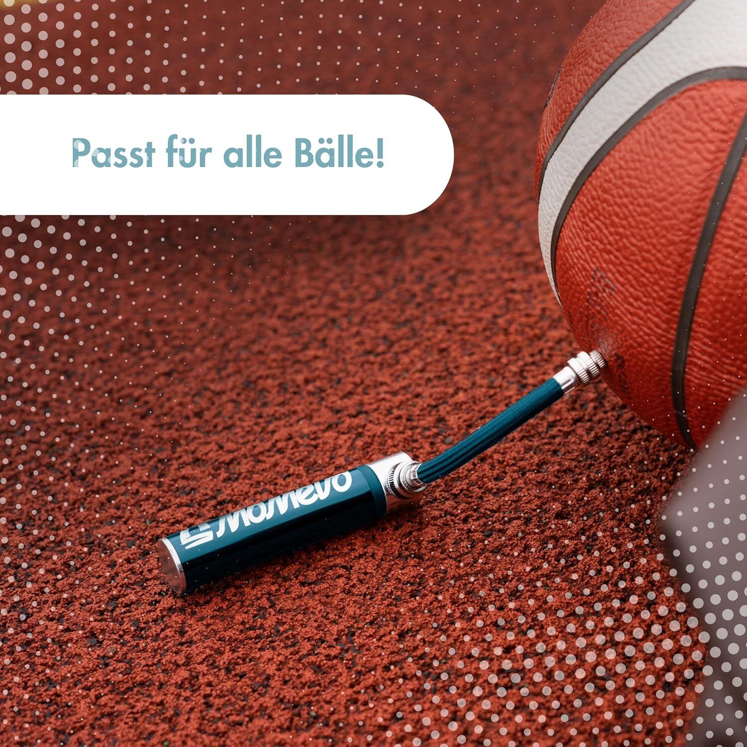 Mini Ballpumpe mit flexiblem Schlauch für Fußball Basketball Volleyball, ... 4/6