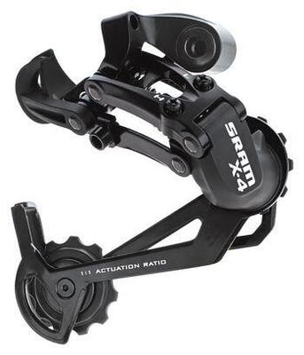 Sram achter derailleur x4 7/8 versnellingen lange kooi zwart