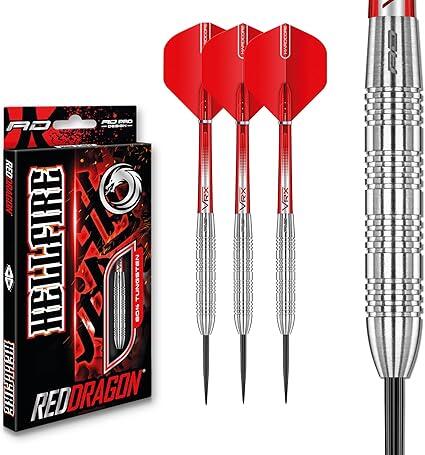 RED DRAGON DARTS RED DRAGON Hell Fire A 22 gram Tungsten Darts Set with Flights and Stems