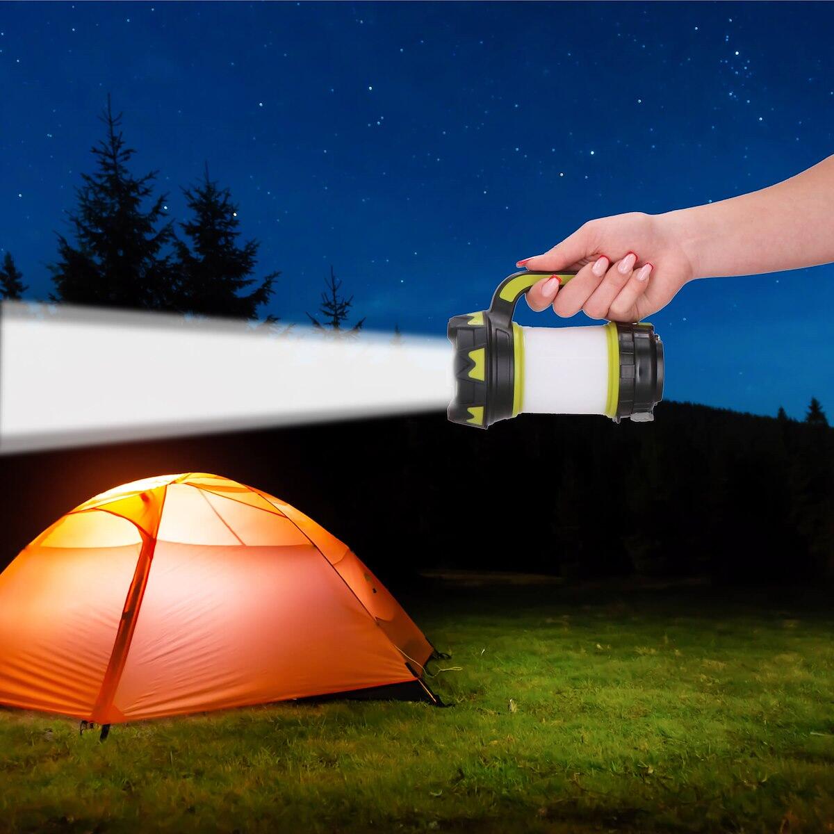 Szperacz LED latarka wielofunkcyjna, lampa kempingowa 2/7