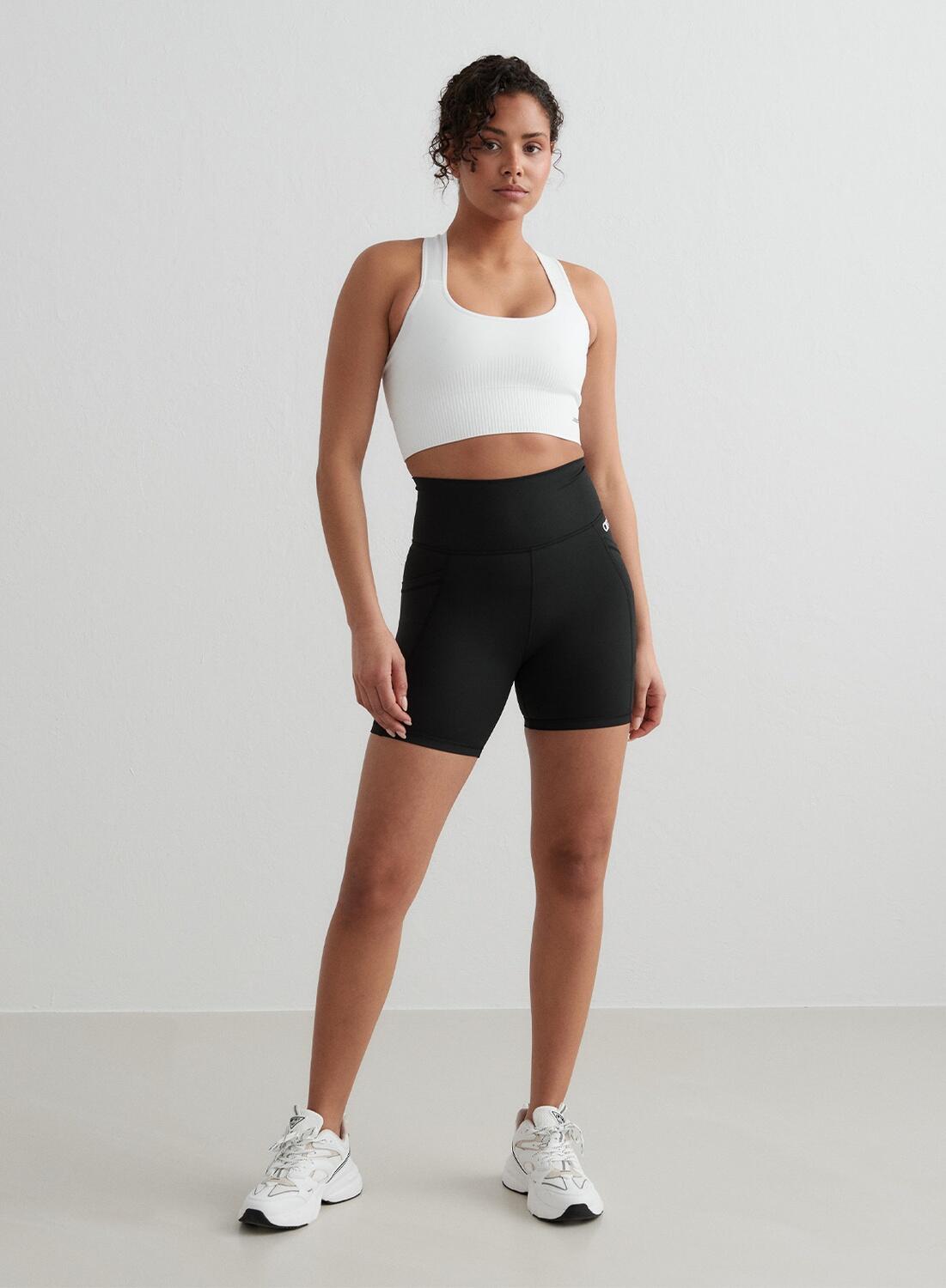 Dames Short Midi met Dubbele Zakken Zwart 3/7