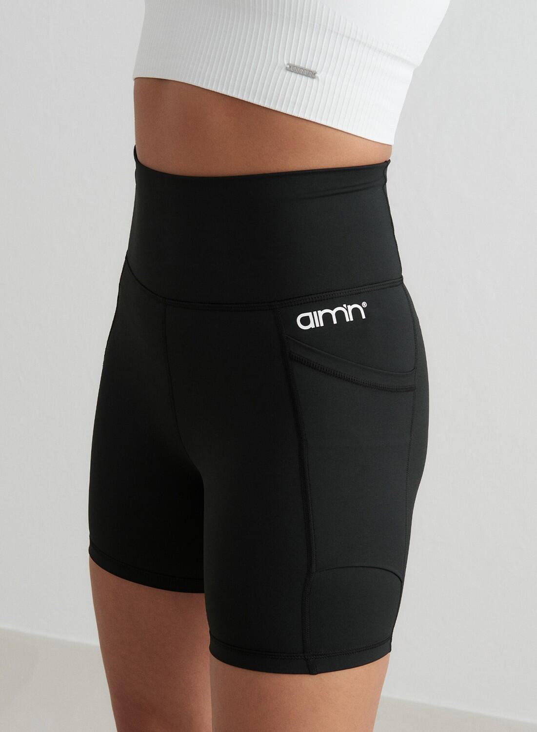 Dames Short Midi met Dubbele Zakken Zwart 2/7