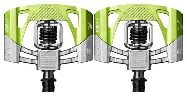CRANKBROTHERS Pedale MTB Mallet 2 senza clip, grezzo/verde