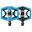 Paire de Pédales CRANKBROTHERS Double Shot 2 Bleu/Noir