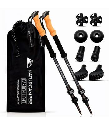 Naturcamper carbon light telescopische carbonstokken voor trekking en wandelen