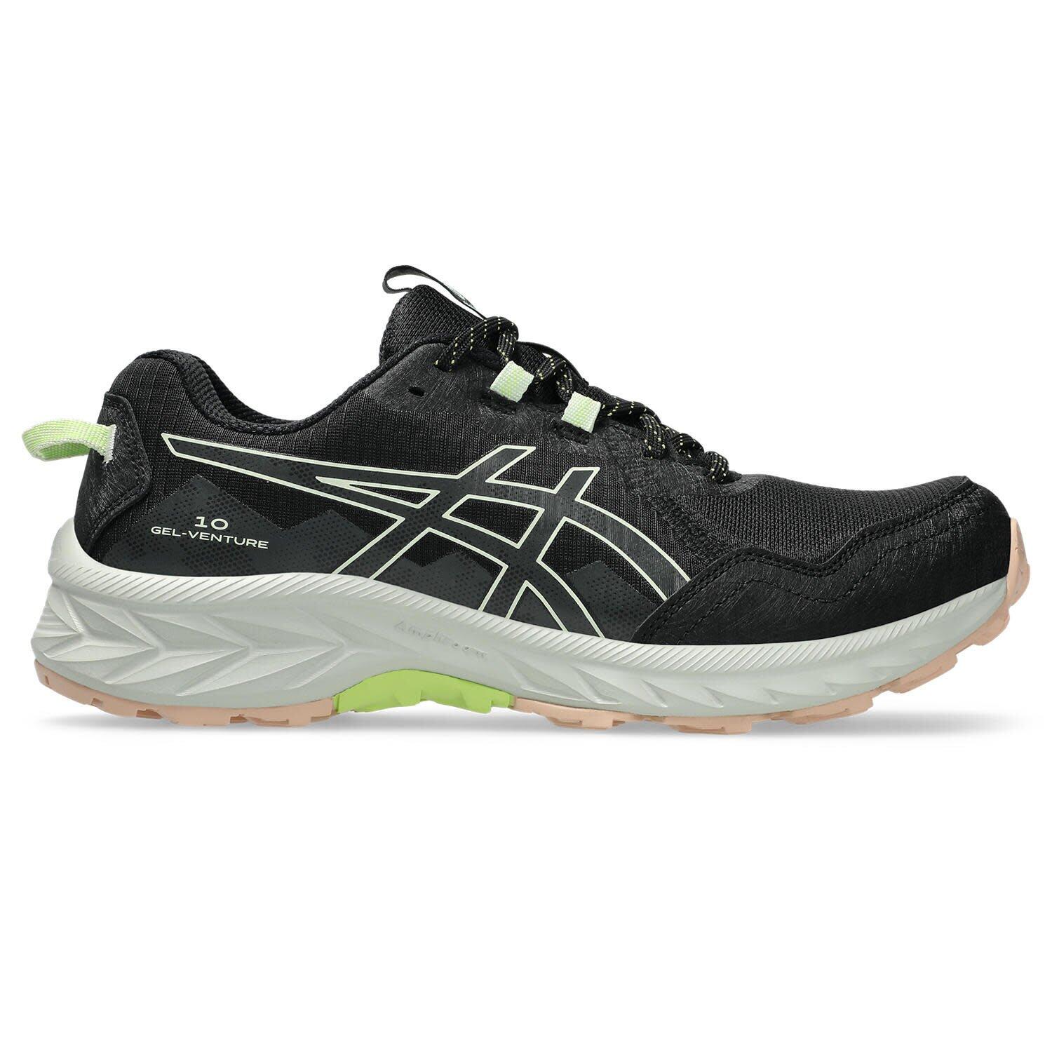 Calcado de trailrunning mulher - asics gel venture 10 w - black/wispergreen