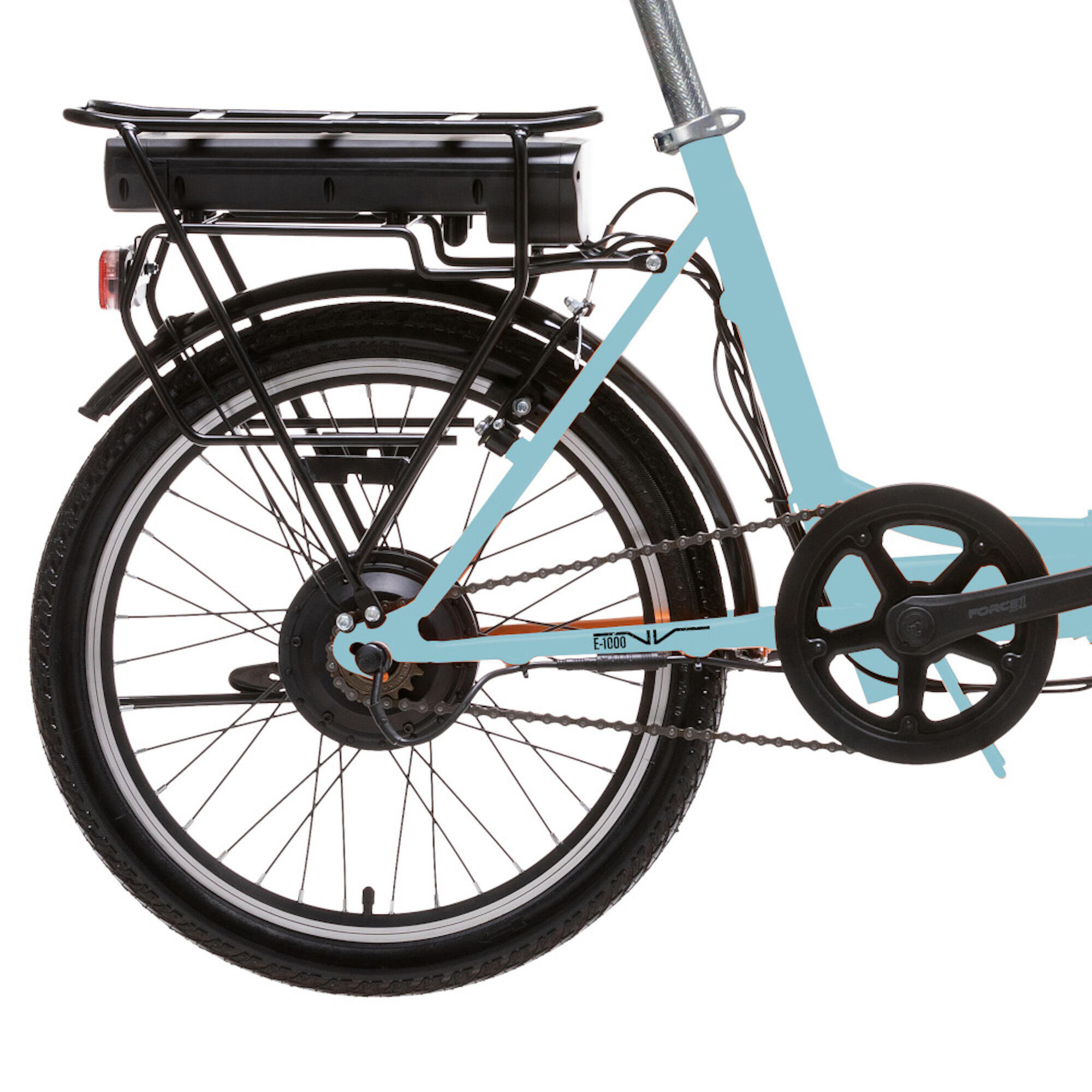 Bicicleta Eléctrica Plegable 20” DENVER E-1000 - Azul 3/3