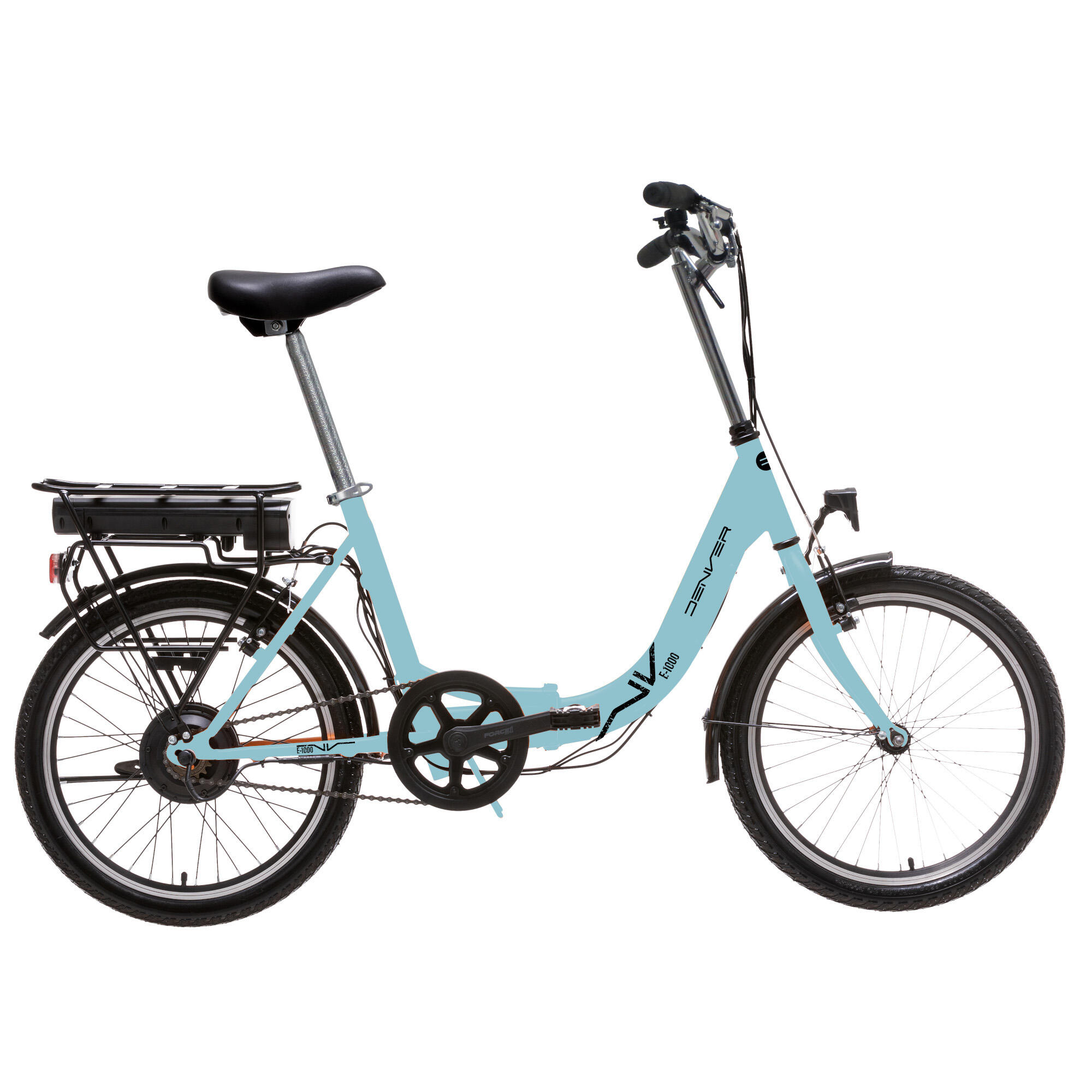 DENVER Bicicleta Eléctrica Plegable 20” DENVER E-1000 - Azul