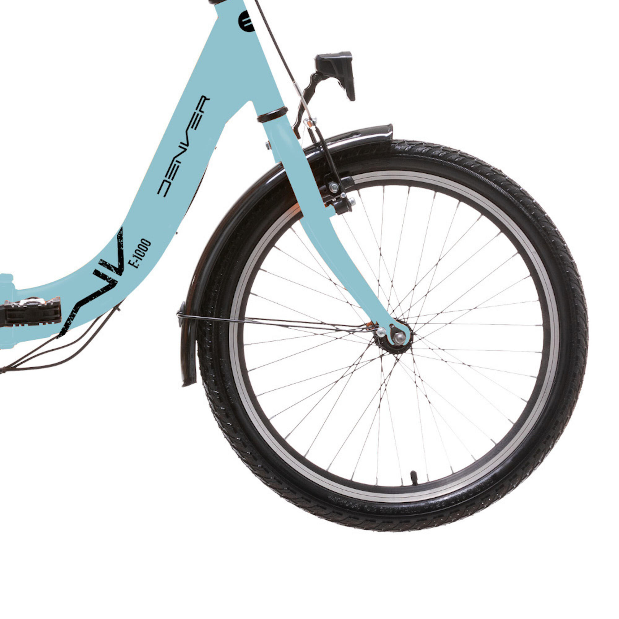 Bicicleta Eléctrica Plegable 20” DENVER E-1000 - Azul 2/3