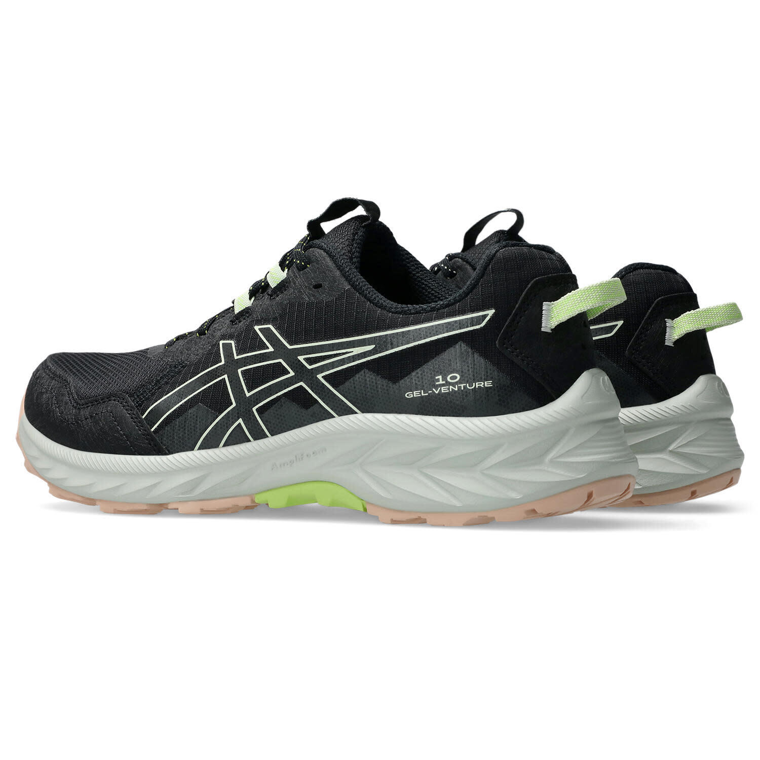 Trailrunningschuhe Damen - ASICS Gel Venture 10 W - Black/WisperGreen 5/7