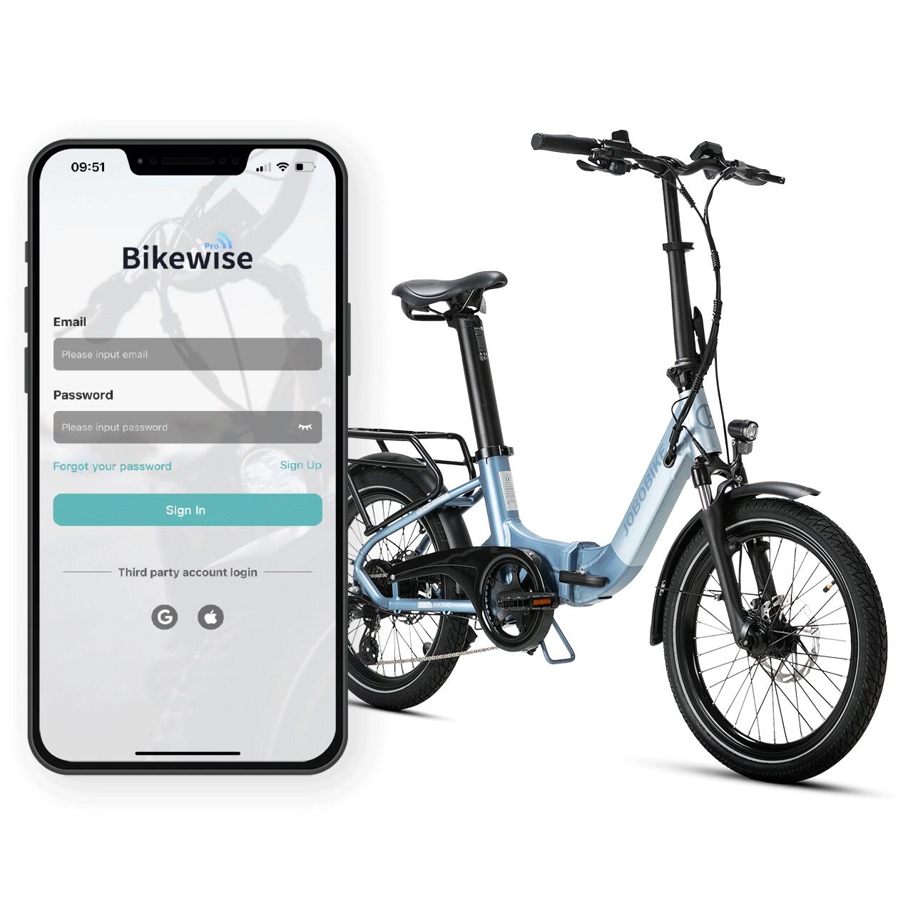 JOBOBIKE Ace Pro Bicicleta Elétrica Dobrável 250W 36V 10Ah Bateria 5/5