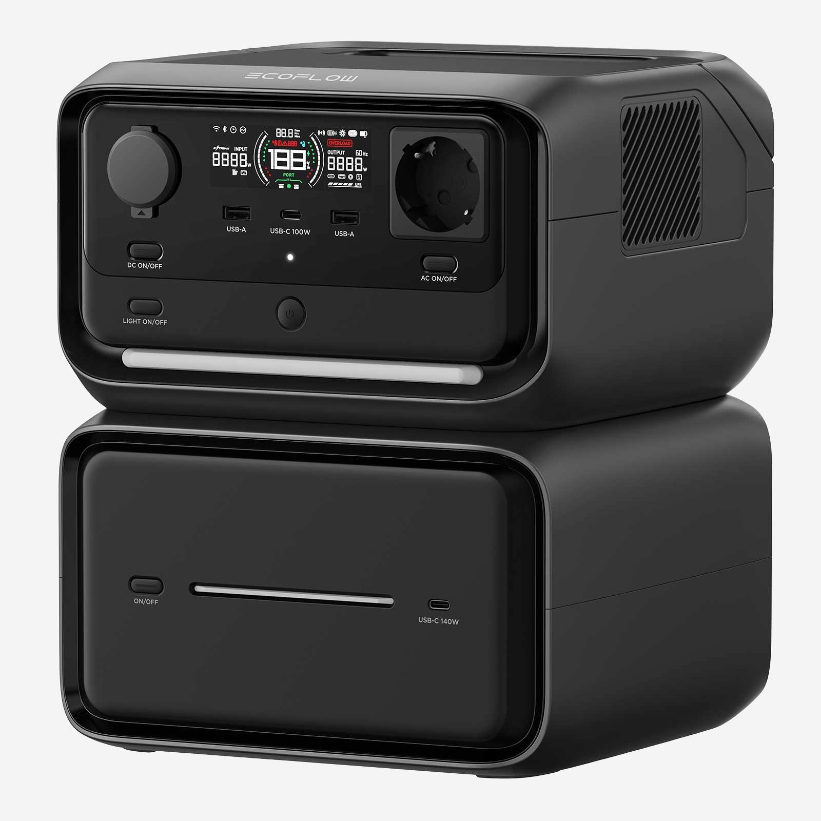 Ecoflow - Ecoflow River 3 Max Plus – Station Électrique Capacité 858 Wh - Vanlife - Station D'Énergie - Noir - No Size - Decathlon