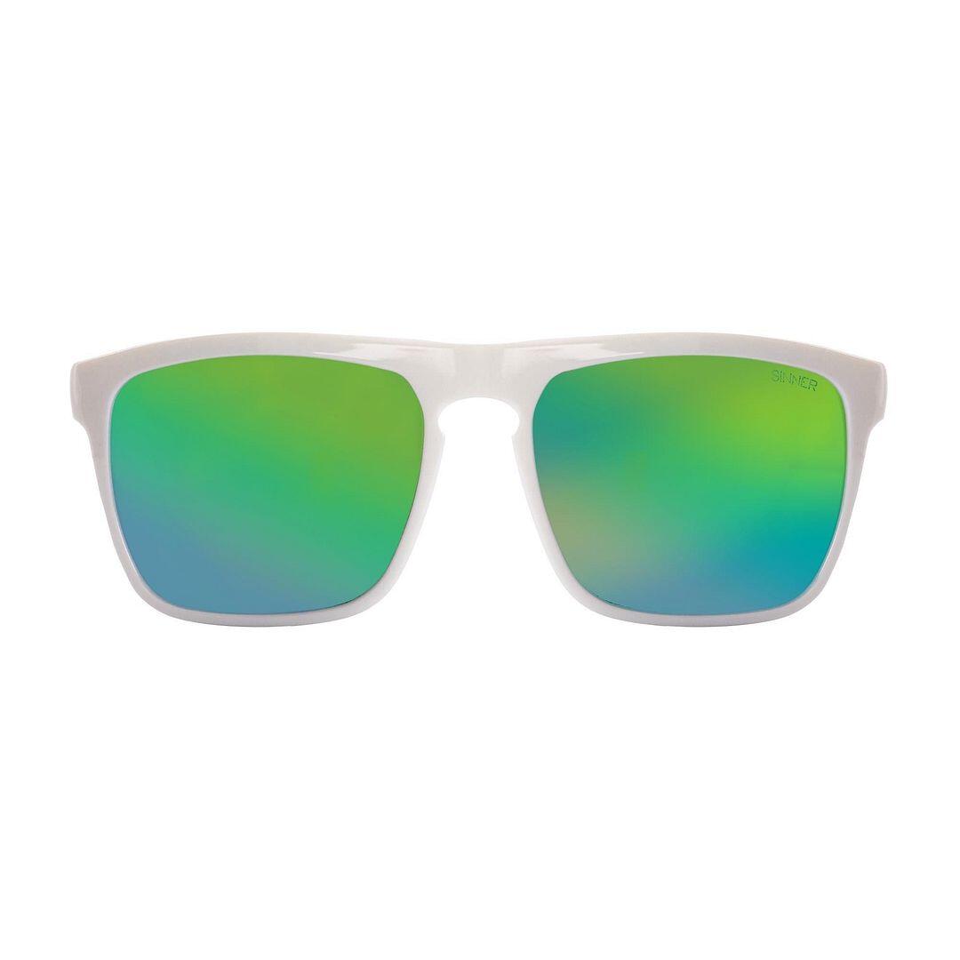 Thunder X Unisex Hiking Sunglasses - Shiny White, Green Cat.3 2/3