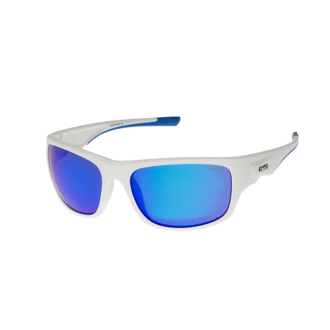 SINNER Bruno Unisex Cycling Sunglasses - Matte White, Polycarbonate Blue Cat.3