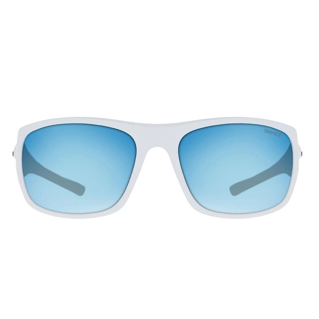 Bruno Unisex Cycling Sunglasses - Matte White, Polycarbonate Blue Cat.3 2/3