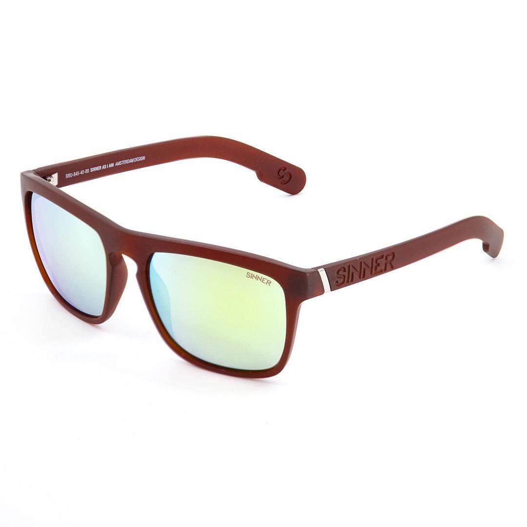 SINNER Thunder X Unisex Hiking Sunglasses - Crystal Matte Brown, Yellow Cat.3