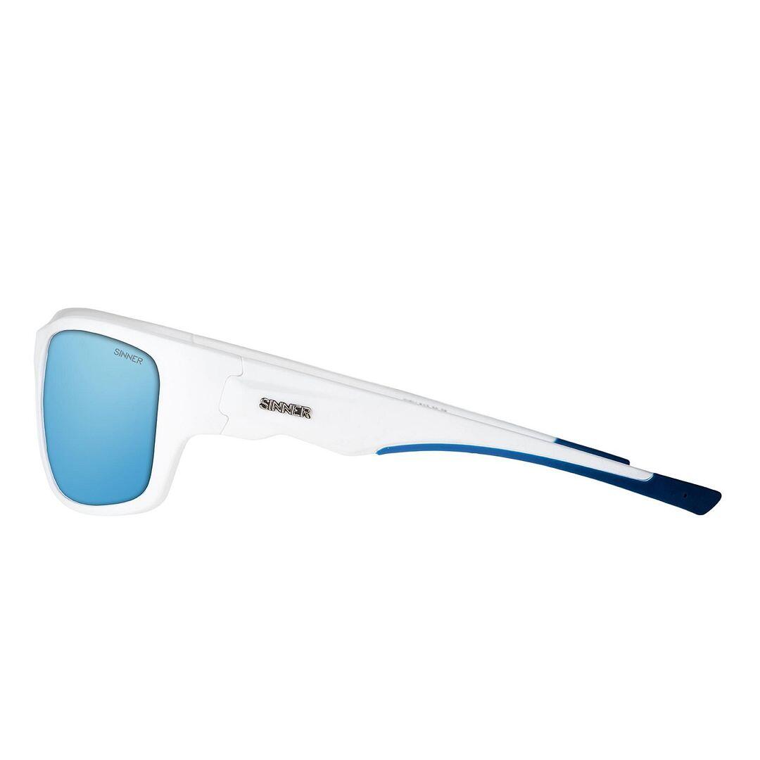 Bruno Unisex Cycling Sunglasses - Matte White, Polycarbonate Blue Cat.3 3/3