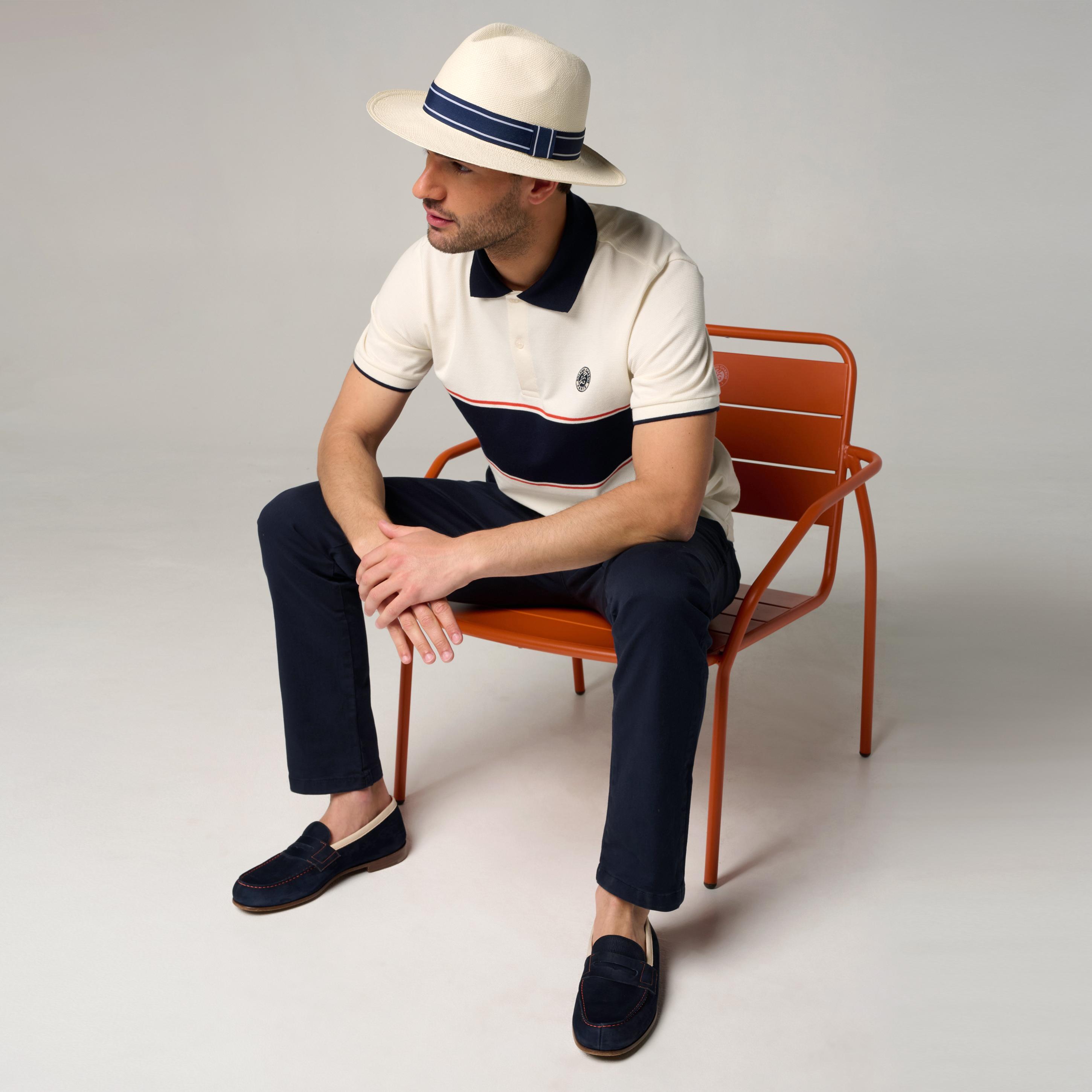 Panama véritable ruban rayé Roland-Garros 3/5