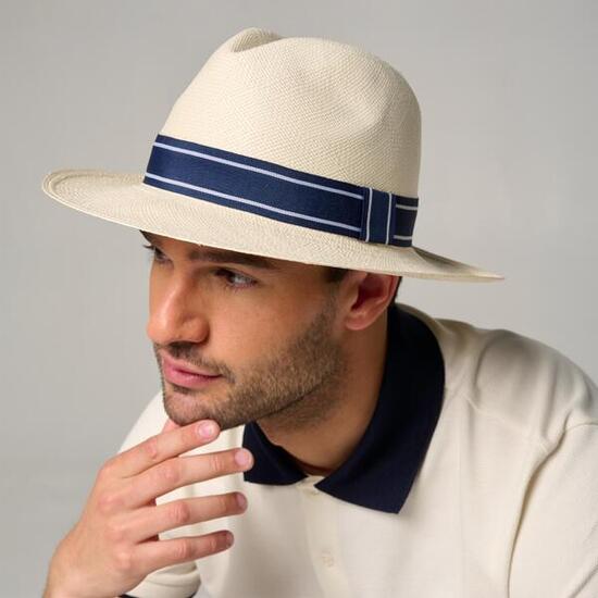 Panama véritable ruban rayé Roland-Garros