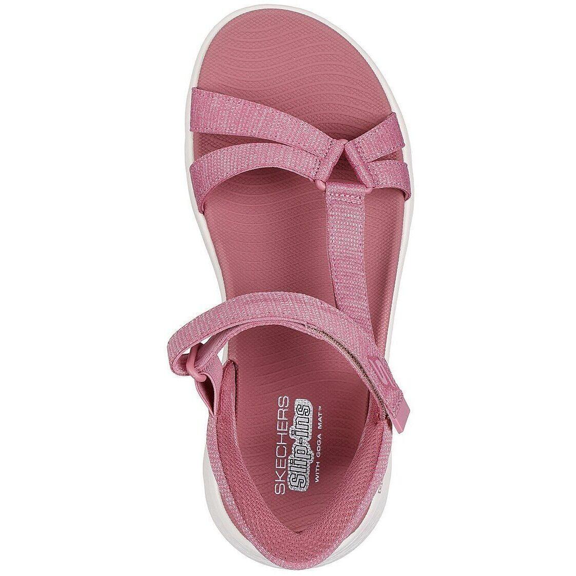 Sandali Skechers Go Walk Flex Sandal, Rosa, Donne 2/5