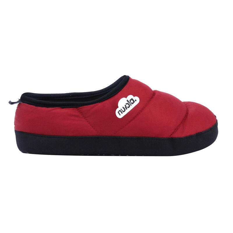 Nuvola unisex slippers in rood met rubberen zool