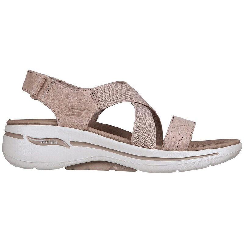 Sandales Skechers Go Walk Arch Fit San, Marron, Femmes