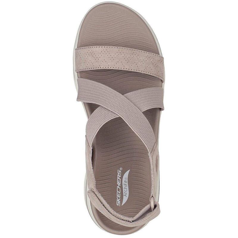 Sandales Skechers Go Walk Arch Fit San, Marron, Femmes