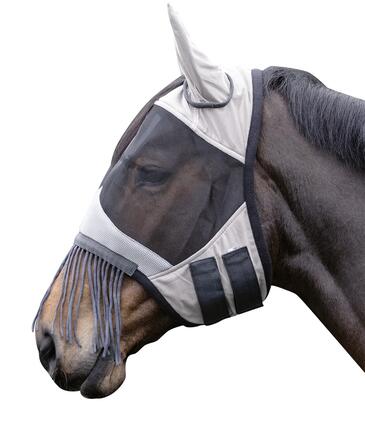 Masque anti-mouches Fringes gris/noir
