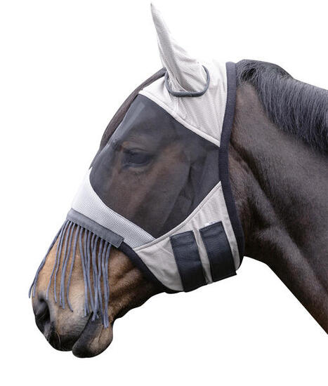 Masque anti-mouches Fringes gris/noir