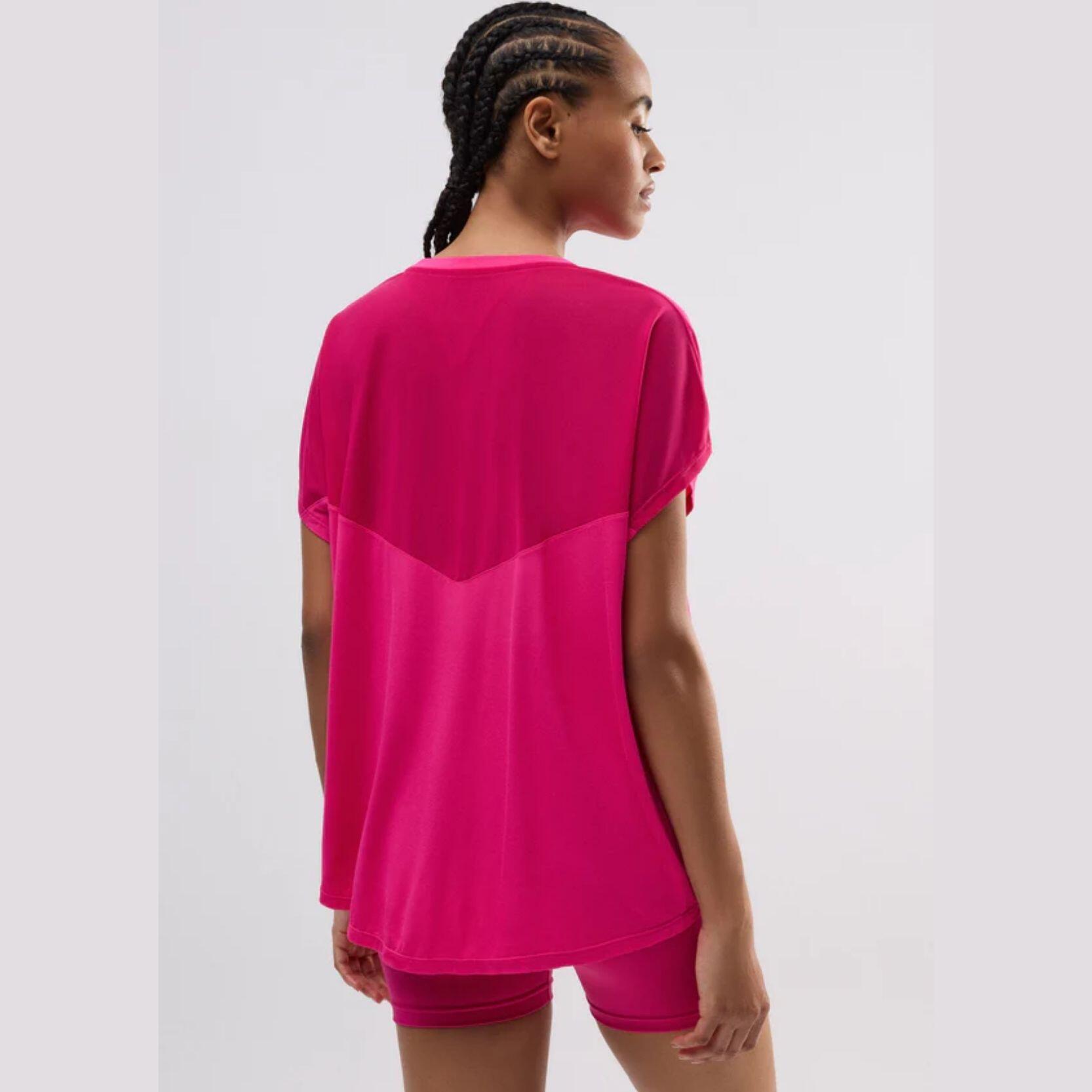 Camiseta deportiva manga corta fucsia 3/6