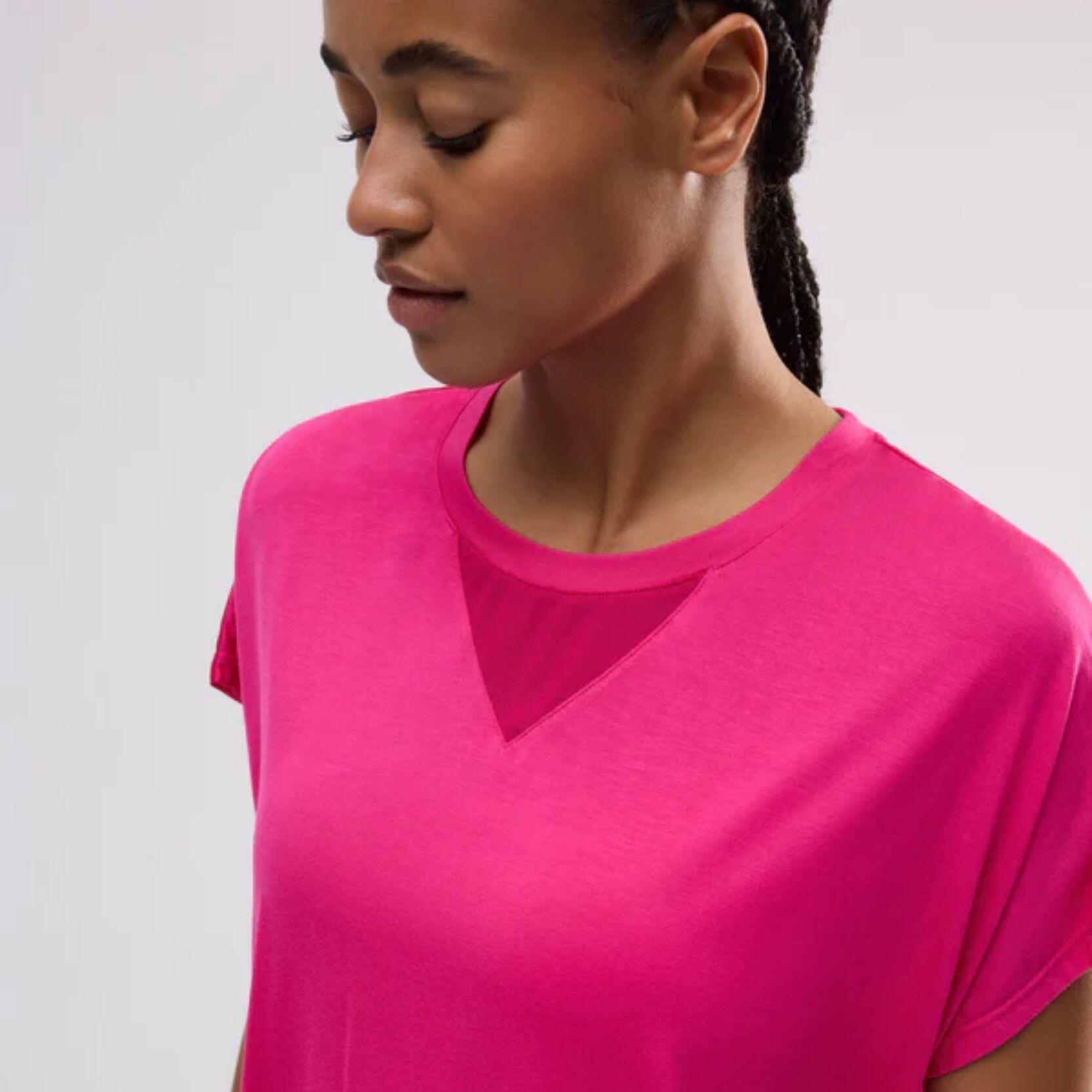 Camiseta deportiva manga corta fucsia 2/6