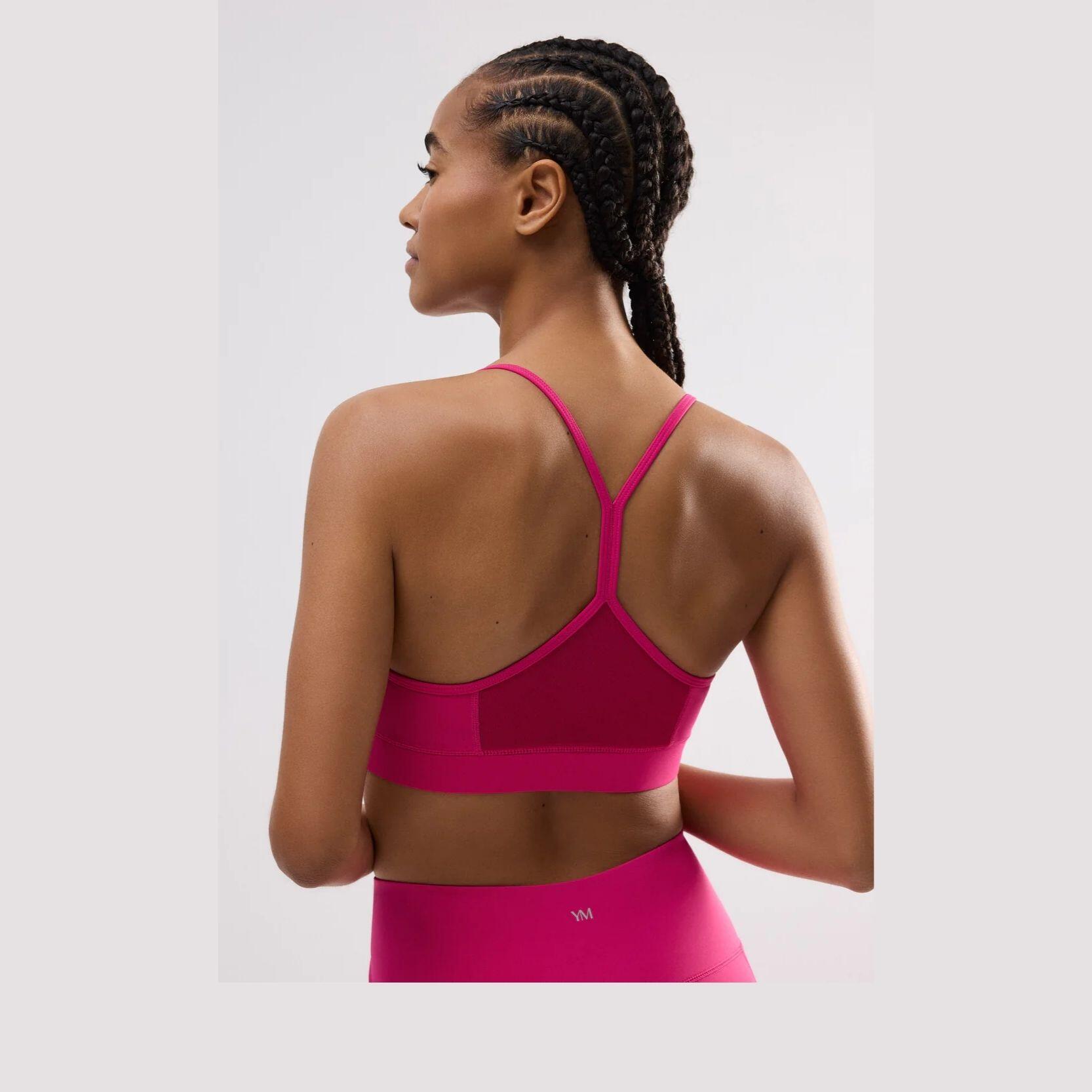 YSA Brassière de sport sans coutures cobalt L — dos ouvert 3/7