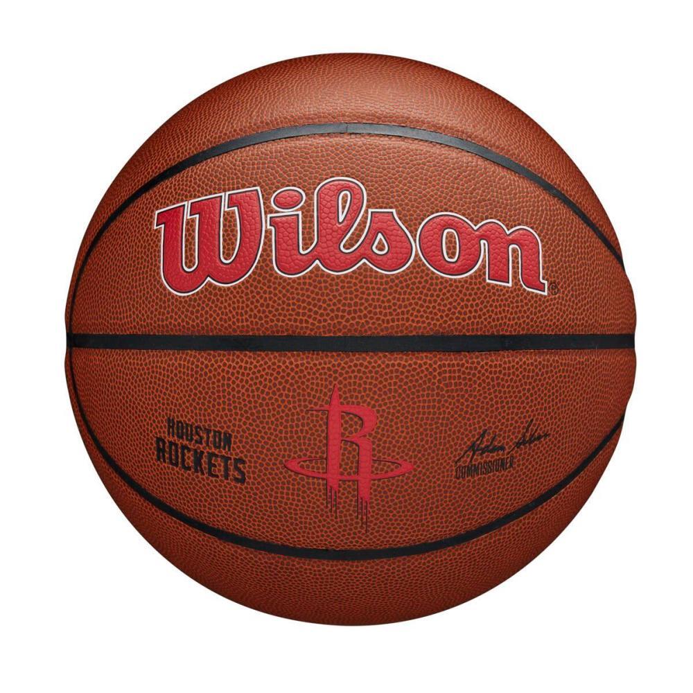 Wilson - Ballon De Basketball Wilson Nba Team Alliance – Houston Rockets - Ballon De Basket - Marron|rouge - 7 - Decathlon