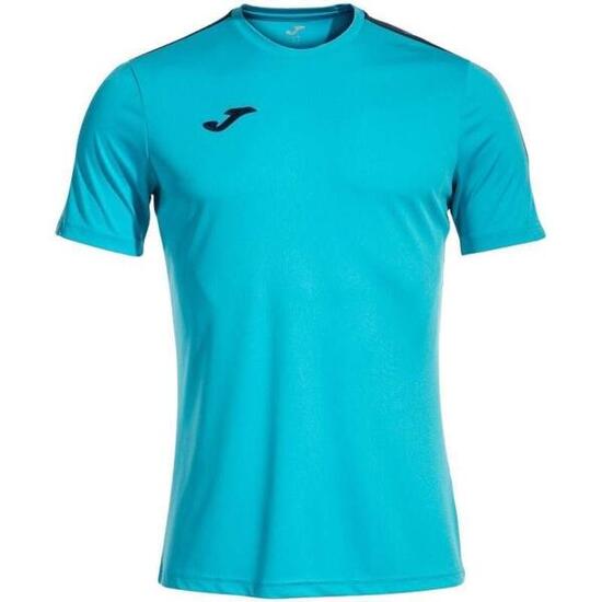 Maillot Manches Courtes Football Homme Joma Olimpiada Turquoise Fluo