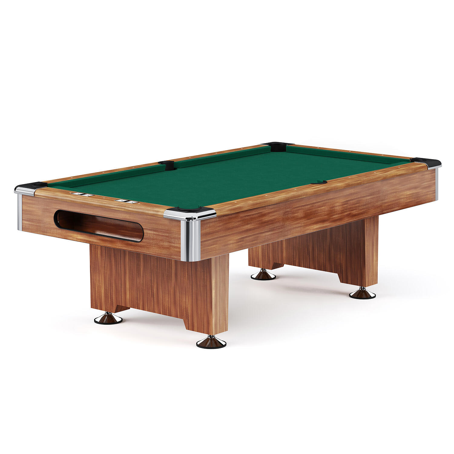STRADIVARI Billardtisch Club Pro Dekor Eiche Natur Anti-Fleck Grün 7 ft (Spielfeld