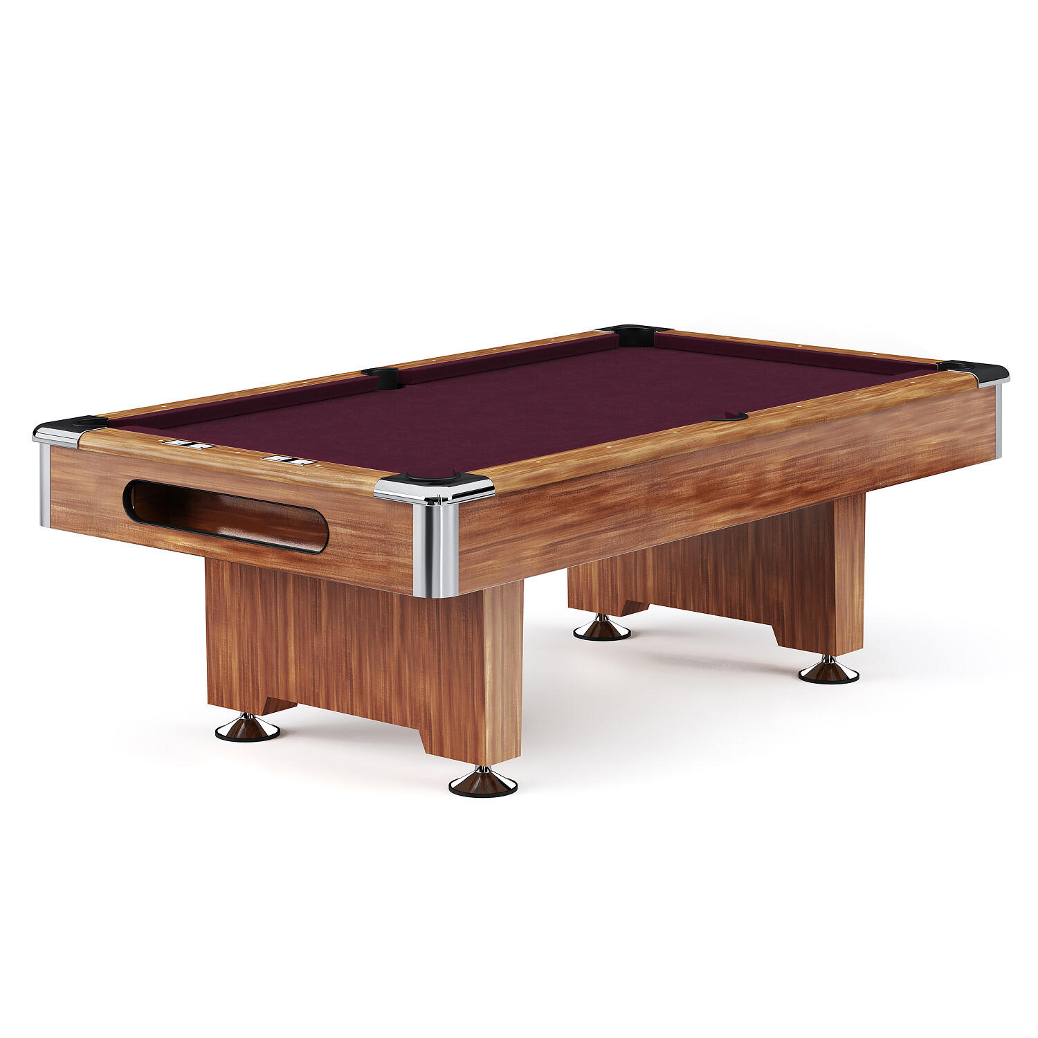 STRADIVARI Billardtisch Club Pro Dekor Eiche Natur Simonis 860 Wine 7 ft (Spielfeld