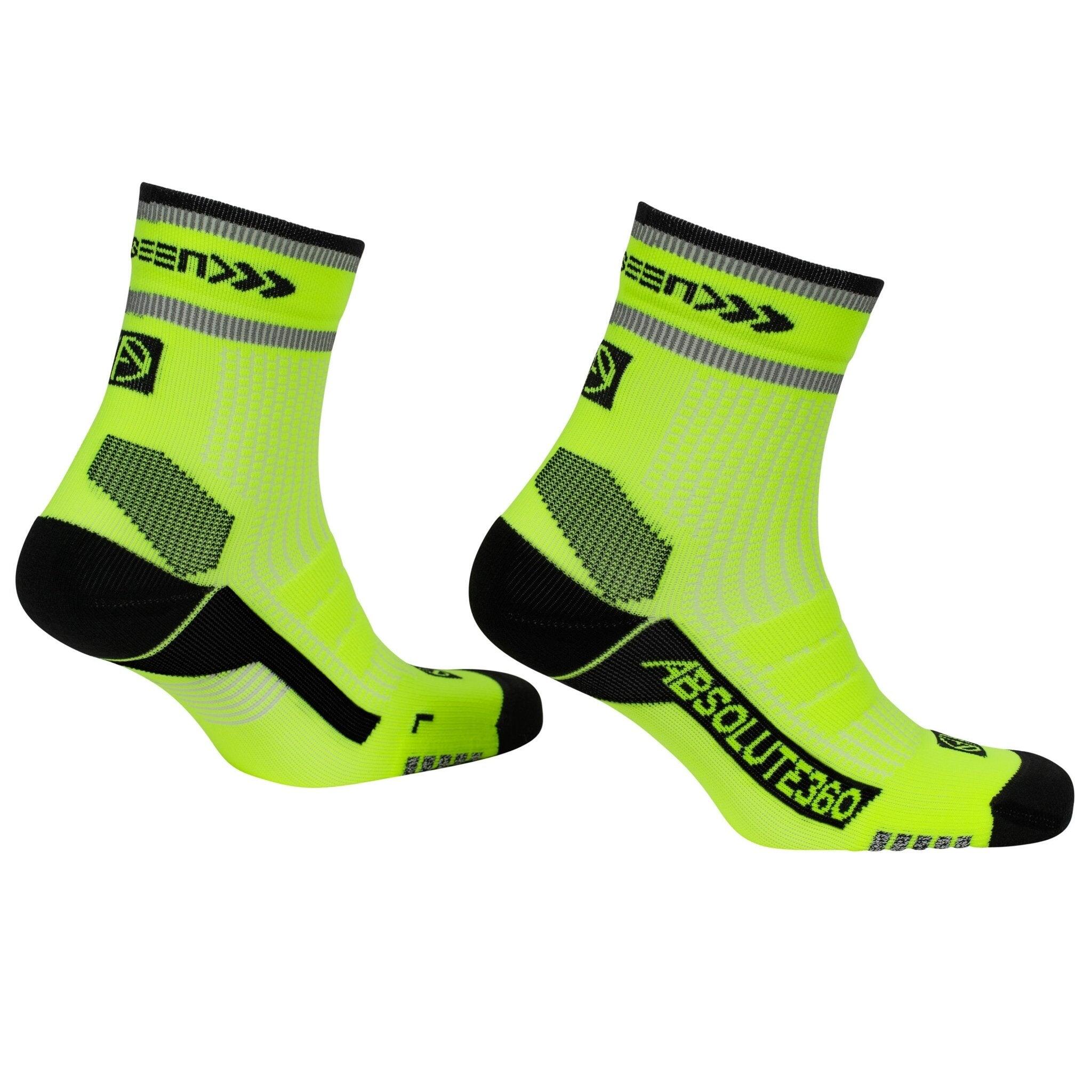 [BE SEEN] Performance Running Socks - Quarter 3/3