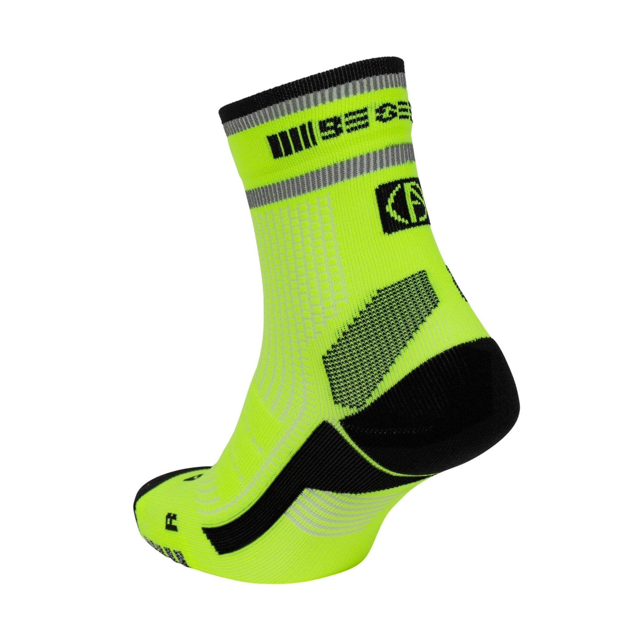 [BE SEEN] Performance Running Socks - Quarter 2/3