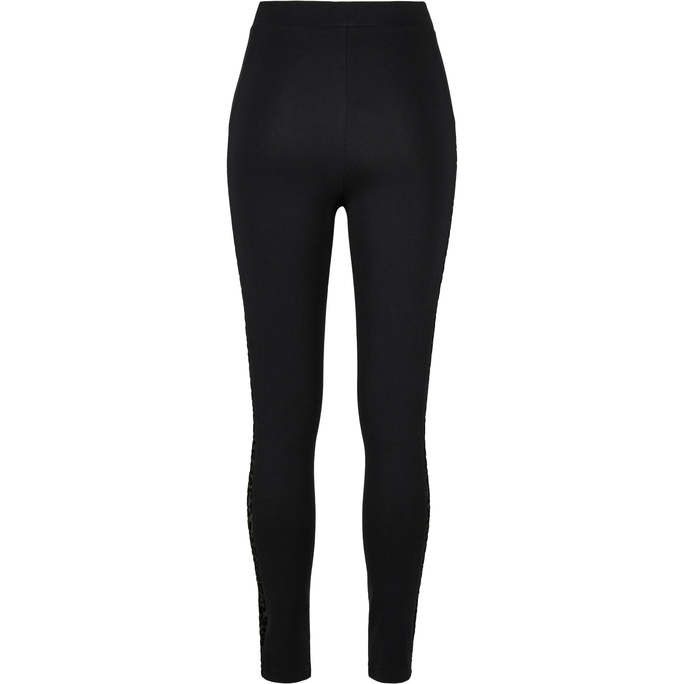 Urban Classics - Legging Femme Urban Classics Flock Lace Stripe (grandes Tailles) - Legging - Noir - 60 5xl - Decathlon