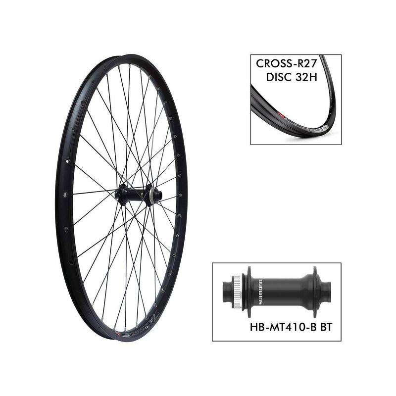 Roue de vélo Mach1 D. Cross-R27 32H - MT410 15x110      9900€ 10975€ -9%    * La vente débute le 03/07/2025    MACH1 Roue de vélo Mach1 D. Cross-R27 32H - MT410 15x110Vendu exclusivement en ligne   